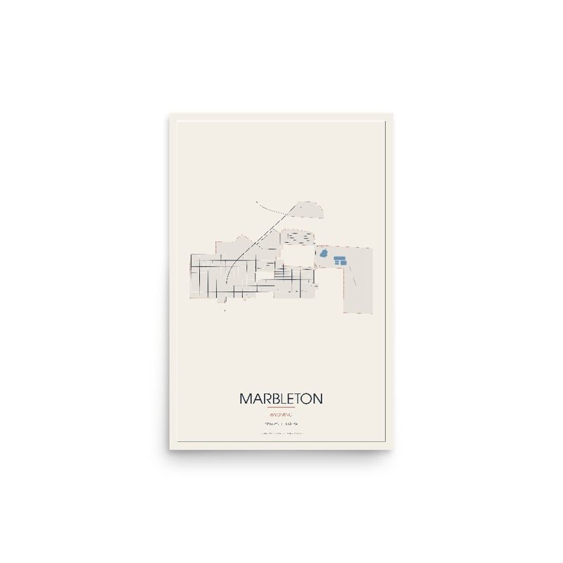 Marbleton Street Map Poster · Linen