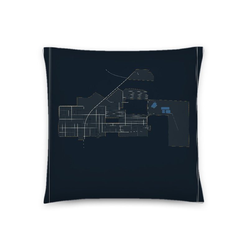 Marbleton Map Throw Pillow