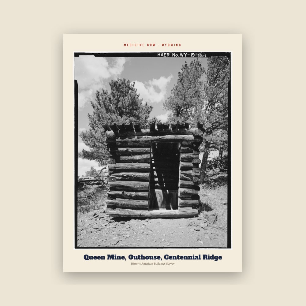 Medicine Bow Queen Mine, Outhouse, Centennial Ridge Archive Print