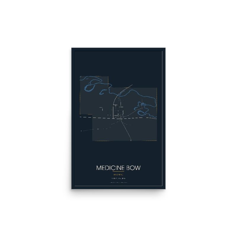 Medicine Bow Street Map Poster · Midnight