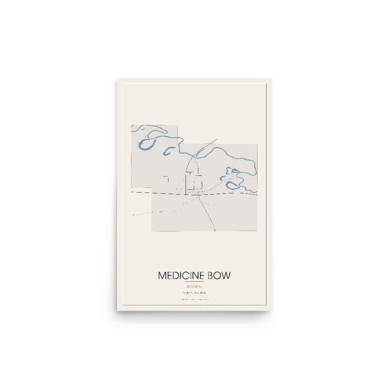 Medicine Bow Street Map Poster · Linen