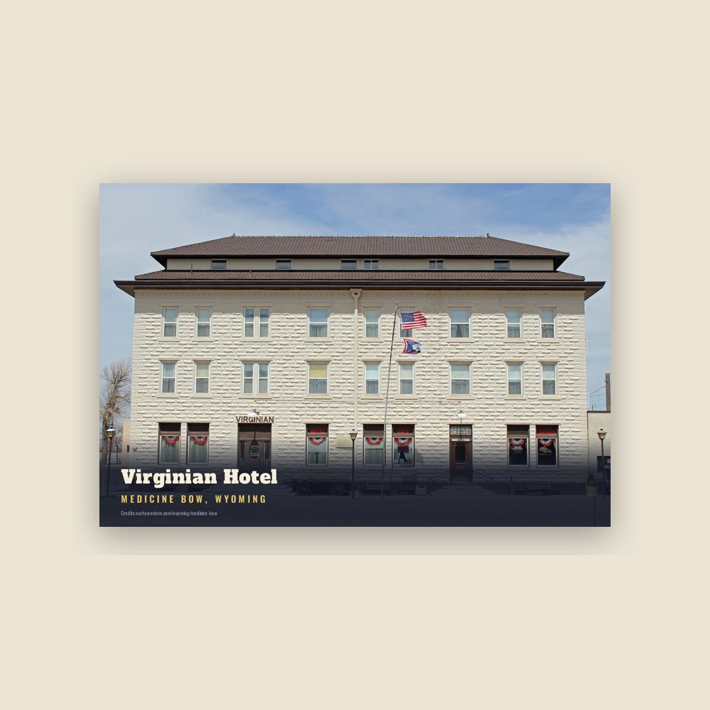 Medicine Bow Virginian Hotel Postcard
