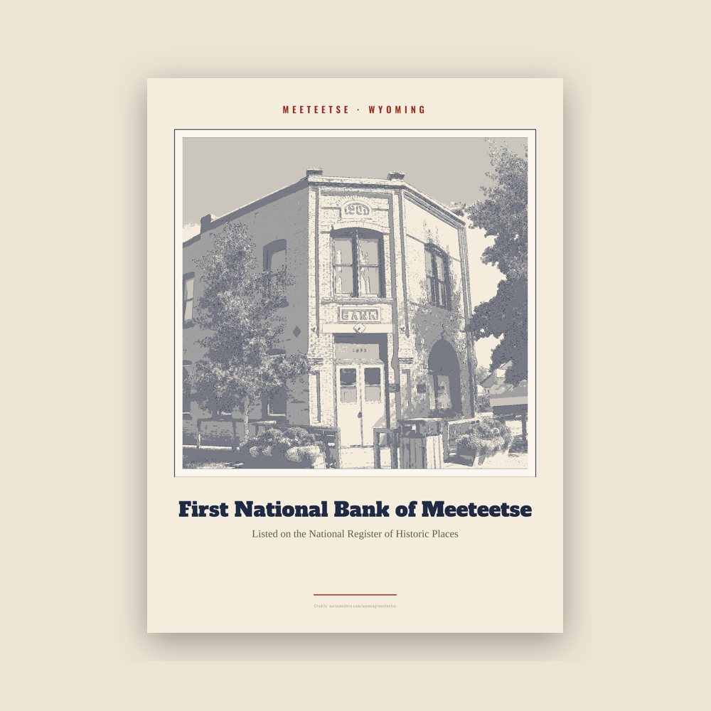 Meeteetse First National Bank of Meeteetse Landmark Print