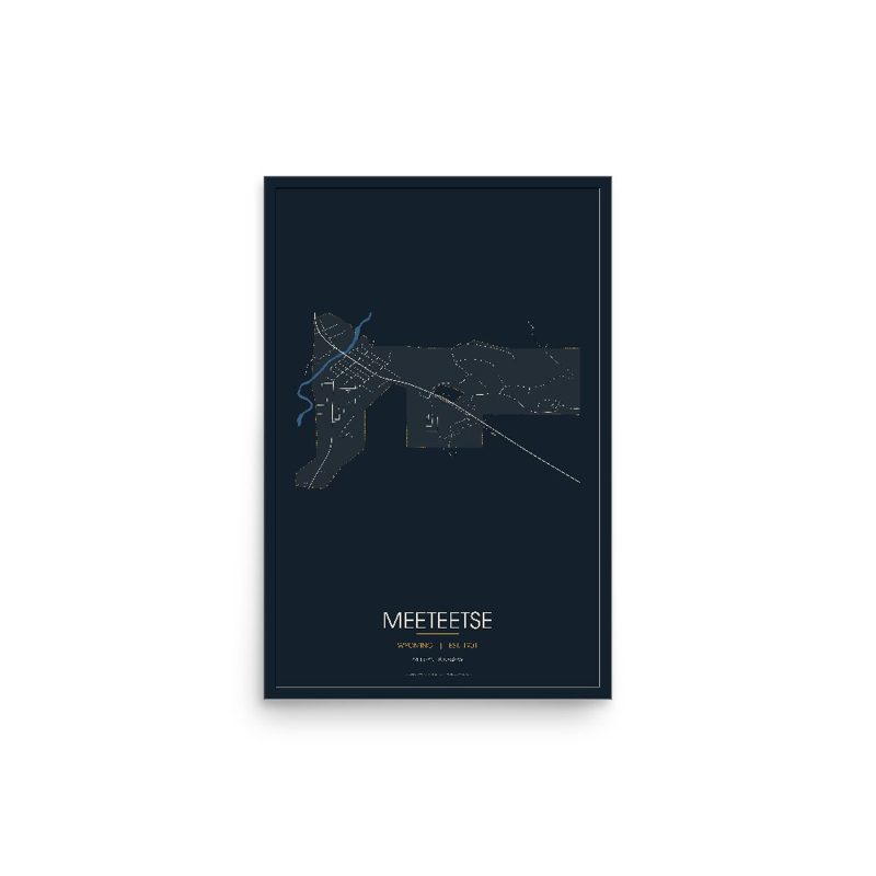 Meeteetse Street Map Poster · Midnight