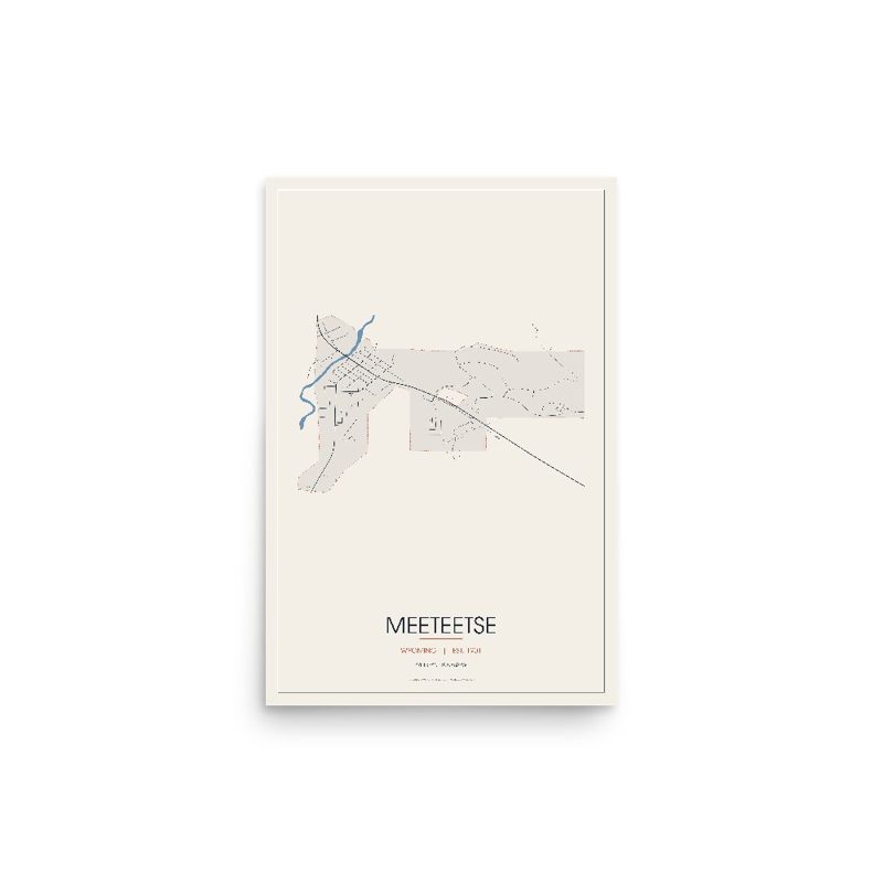Meeteetse Street Map Poster · Linen