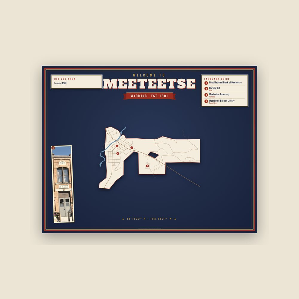 Meeteetse Map Placemat
