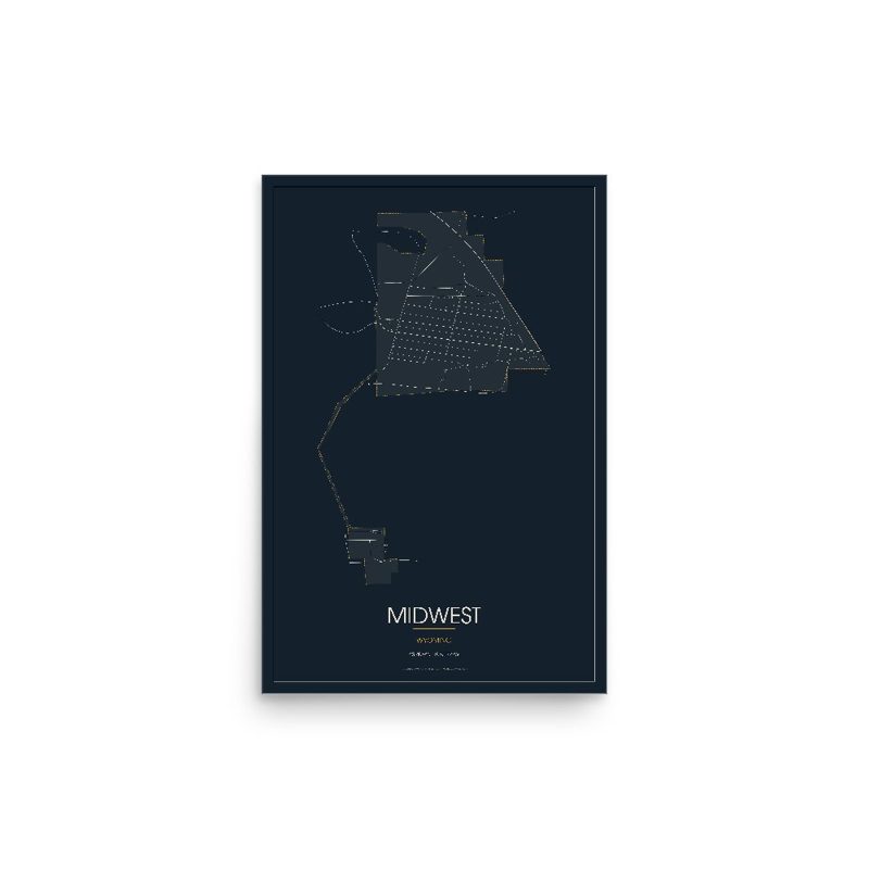 Midwest Street Map Poster · Midnight