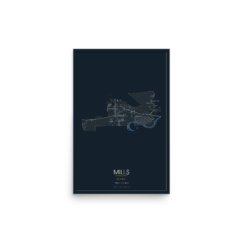 Mills Street Map Poster · Midnight