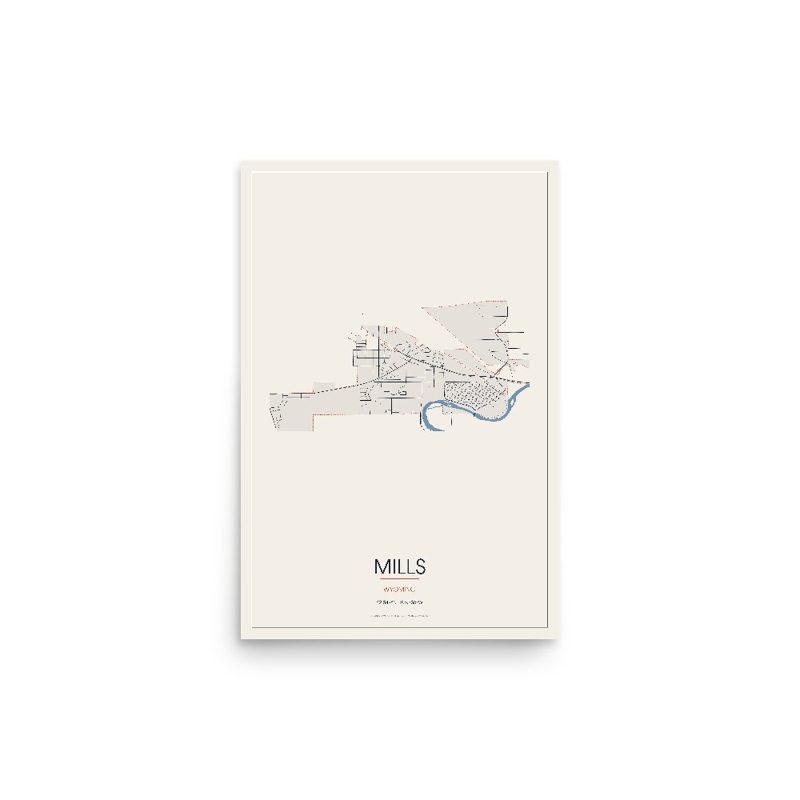 Mills Street Map Poster · Linen