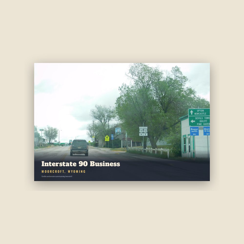 Moorcroft Interstate 90 Business Postcard