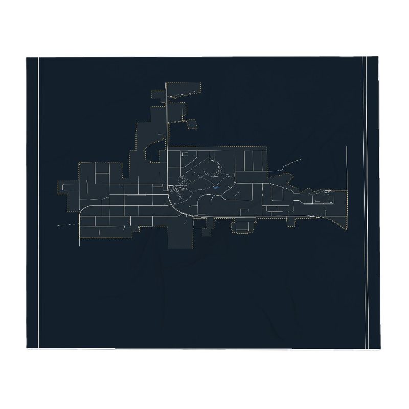 Mountain View Street Map Throw Blanket