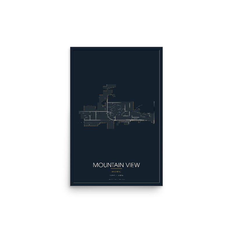 Mountain View Street Map Poster · Midnight