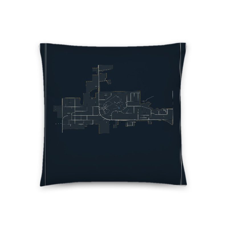 Mountain View Map Throw Pillow