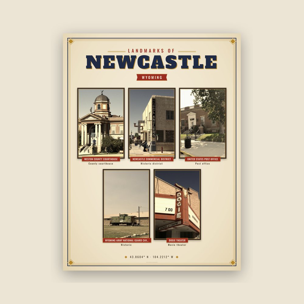 Newcastle Landmarks Photo Poster
