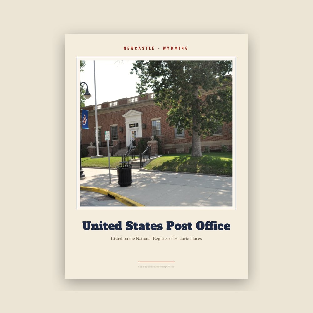 Newcastle United States Post Office Landmark Print