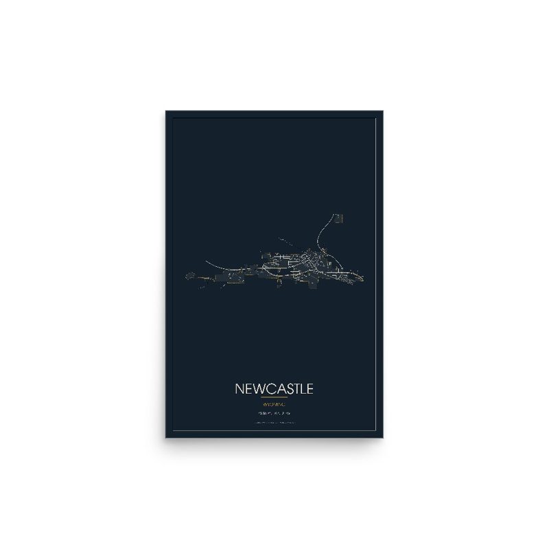 Newcastle Street Map Poster · Midnight
