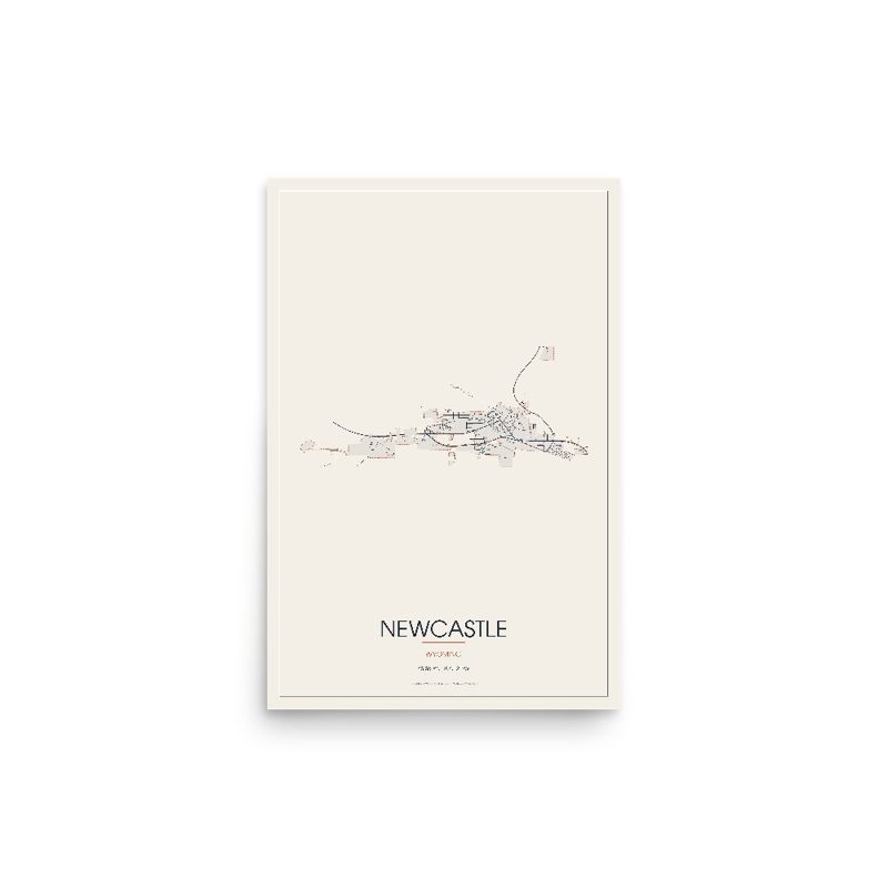 Newcastle Street Map Poster · Linen