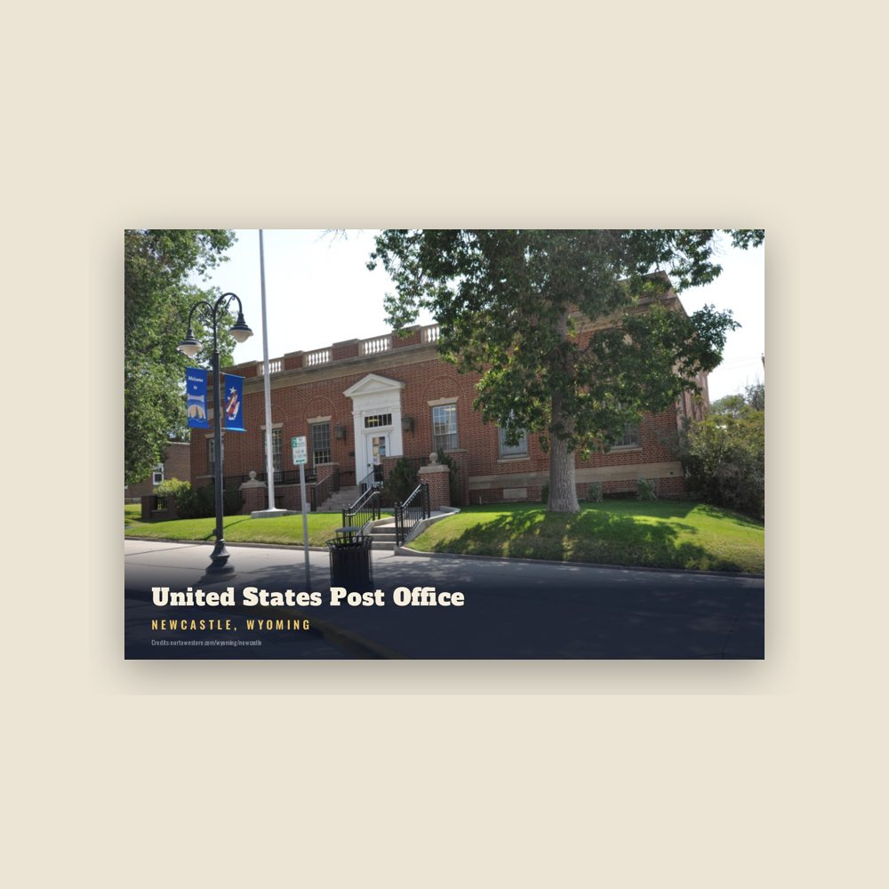 Newcastle United States Post Office Postcard