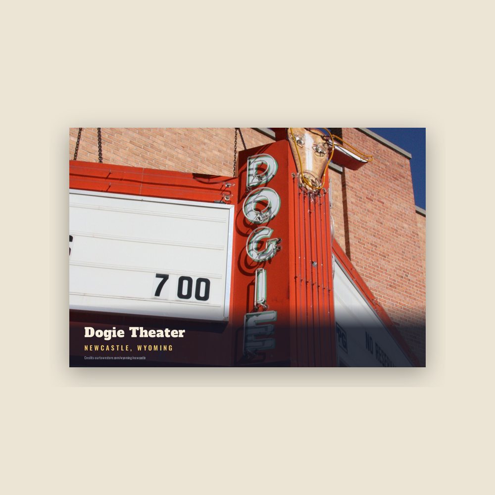 Newcastle Dogie Theater Postcard