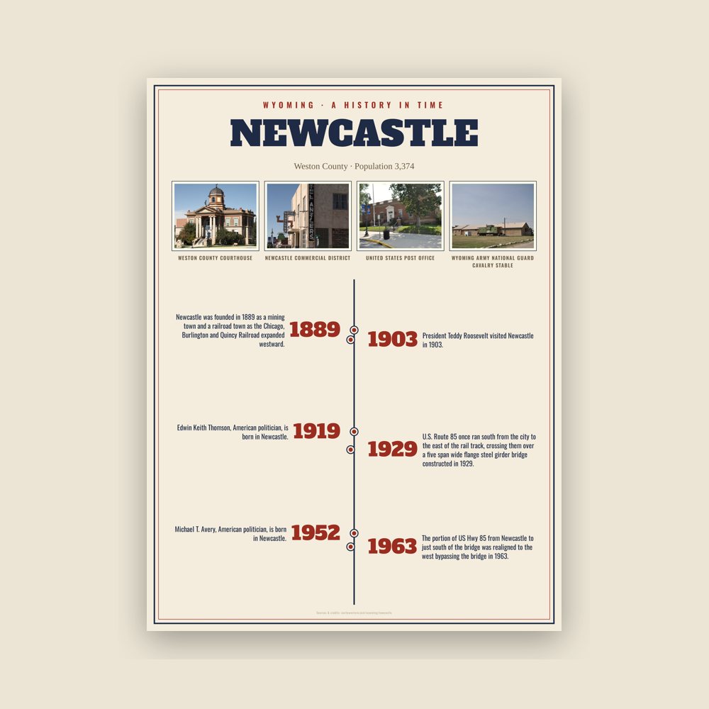 Newcastle History Timeline Poster
