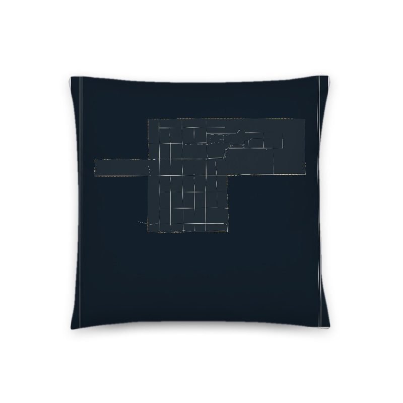 Pavillion Map Throw Pillow