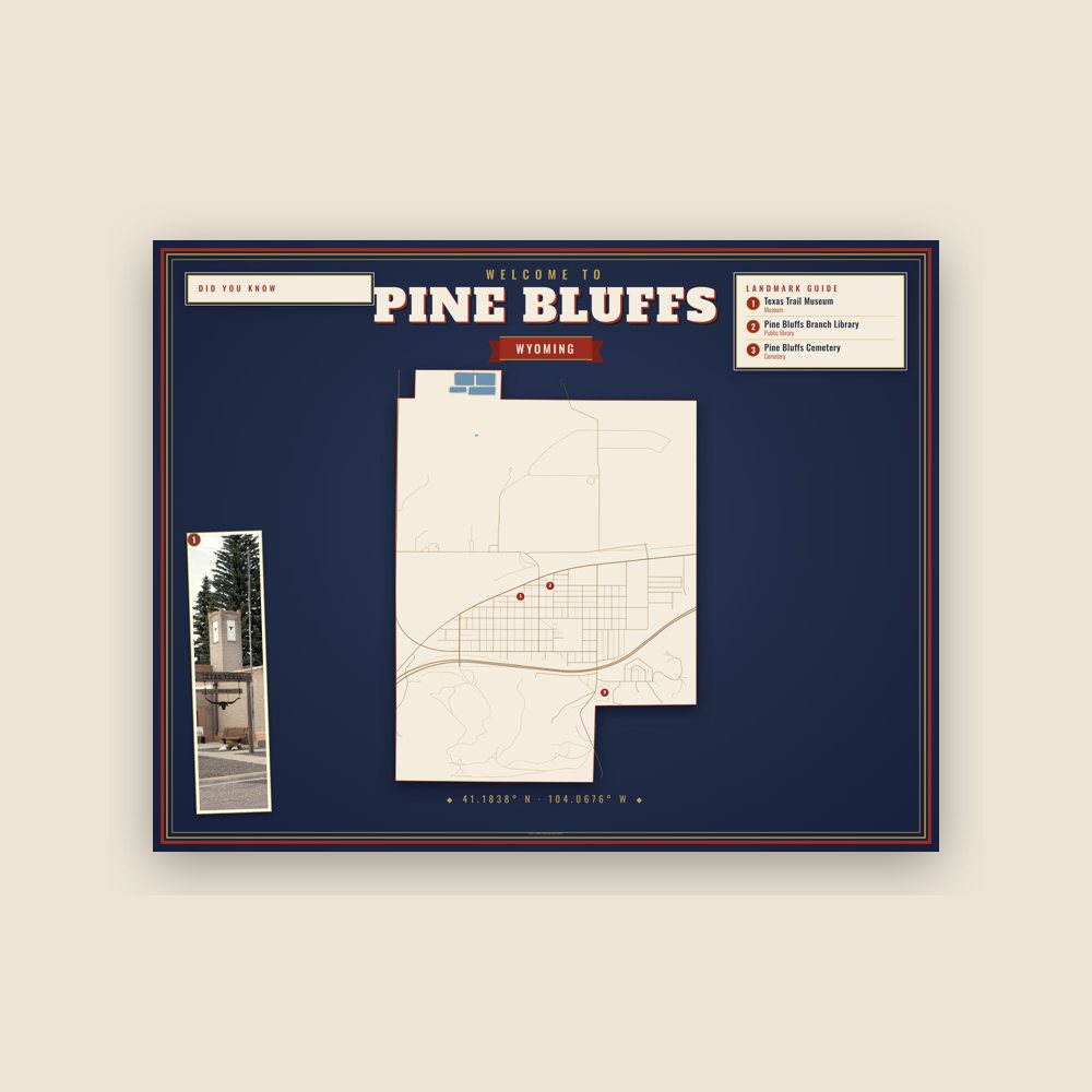 Pine Bluffs Map Placemat