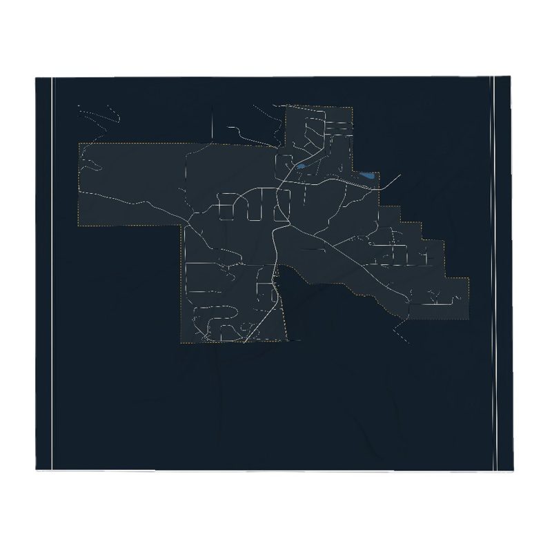 Pine Haven Street Map Throw Blanket