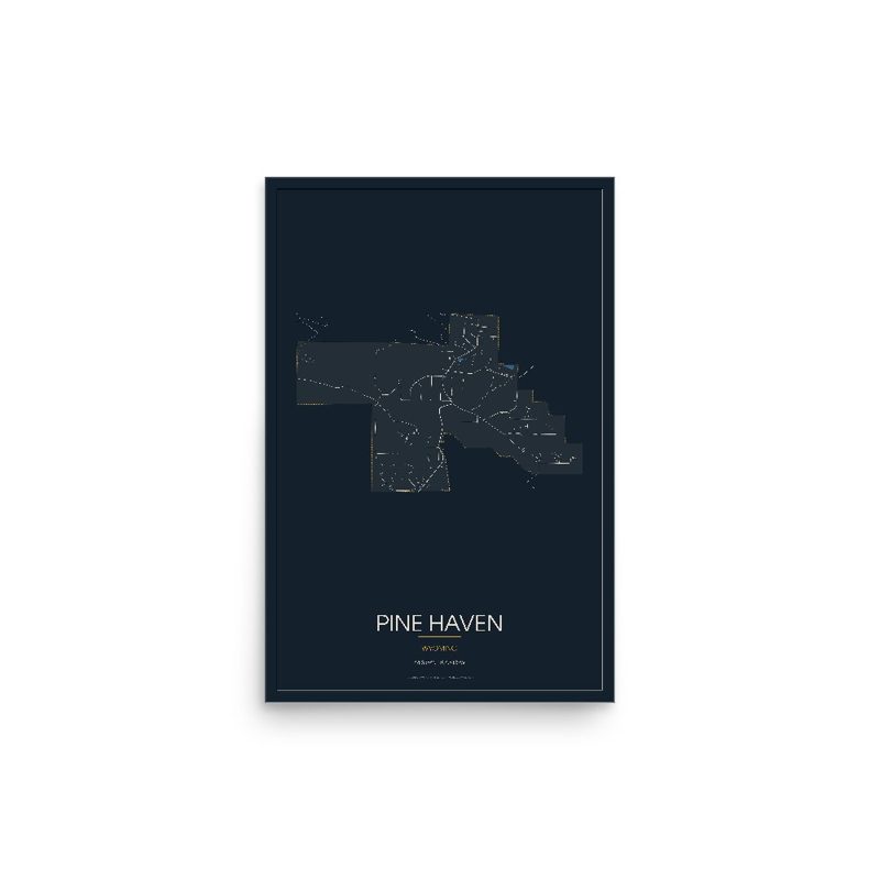 Pine Haven Street Map Poster · Midnight