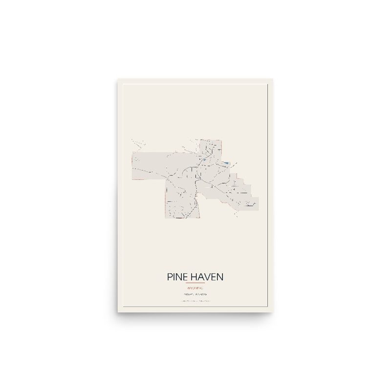Pine Haven Street Map Poster · Linen