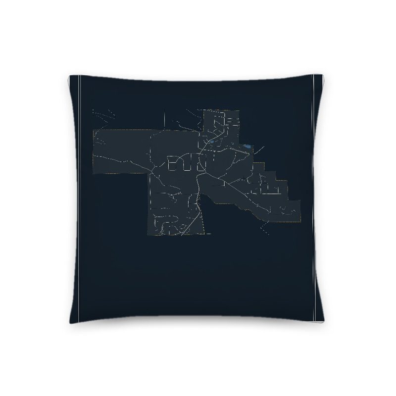 Pine Haven Map Throw Pillow