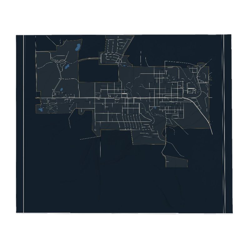 Pinedale Street Map Throw Blanket