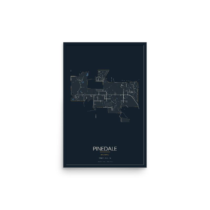 Pinedale Street Map Poster · Midnight
