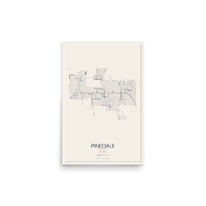 Pinedale Street Map Poster · Linen