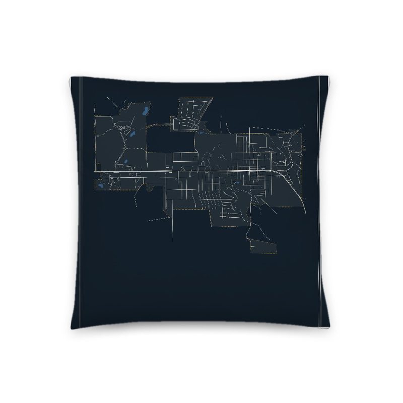 Pinedale Map Throw Pillow