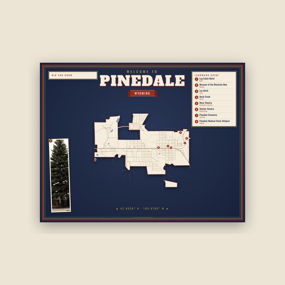 Pinedale Map Placemat
