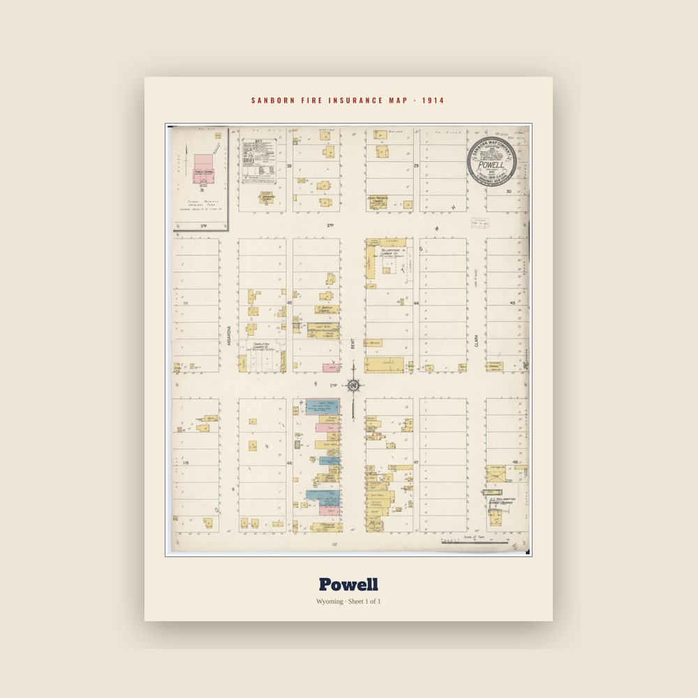 Powell Sanborn Map Print