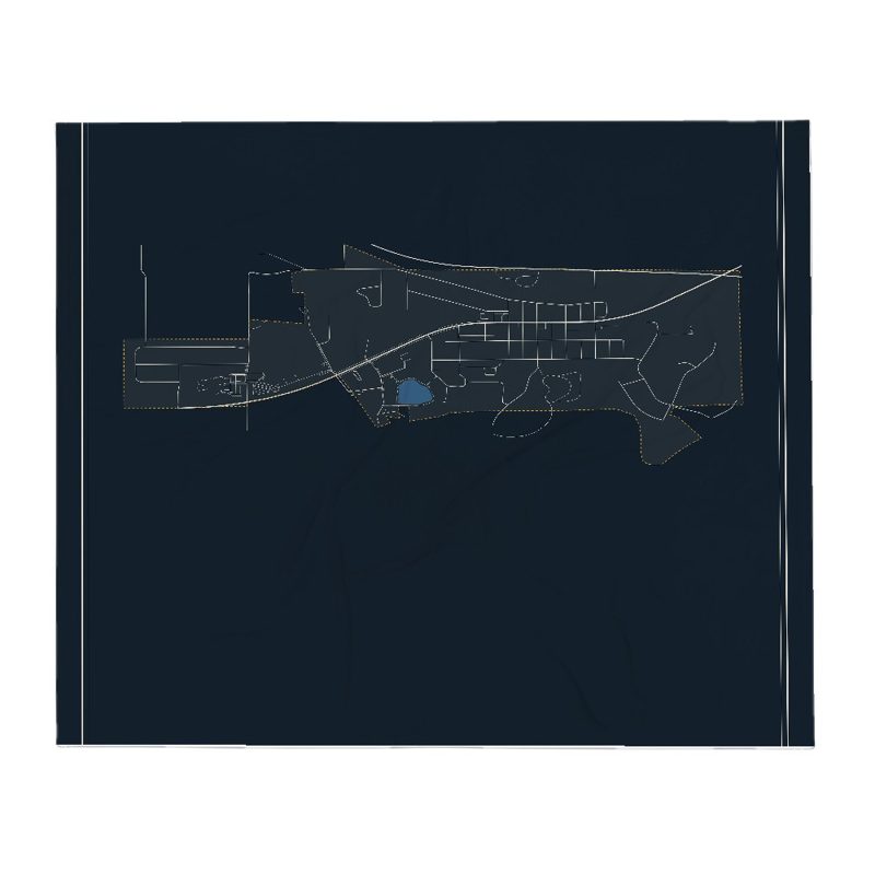Ranchester Street Map Throw Blanket