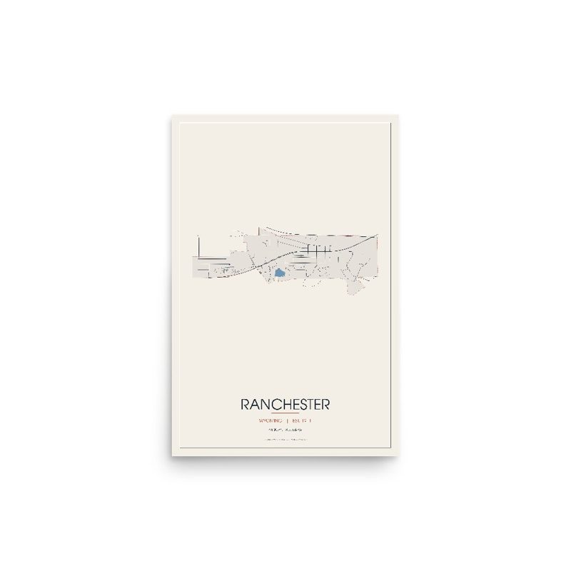 Ranchester Street Map Poster · Linen