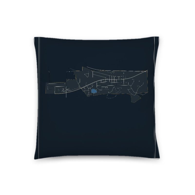 Ranchester Map Throw Pillow
