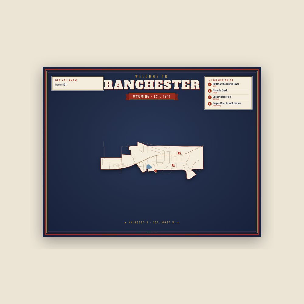 Ranchester Map Placemat