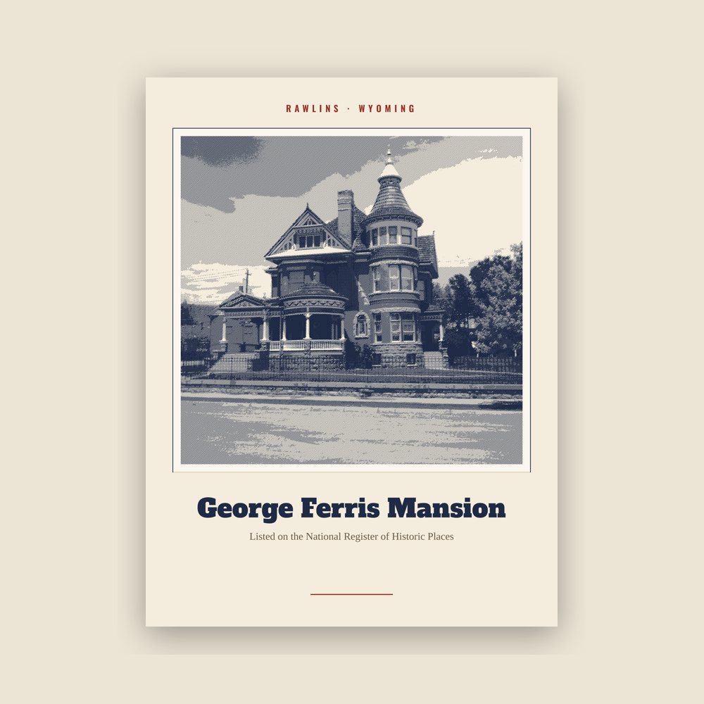 Rawlins George Ferris Mansion Landmark Print