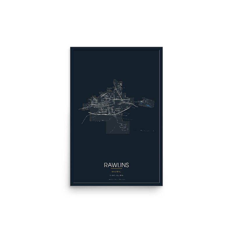 Rawlins Street Map Poster · Midnight