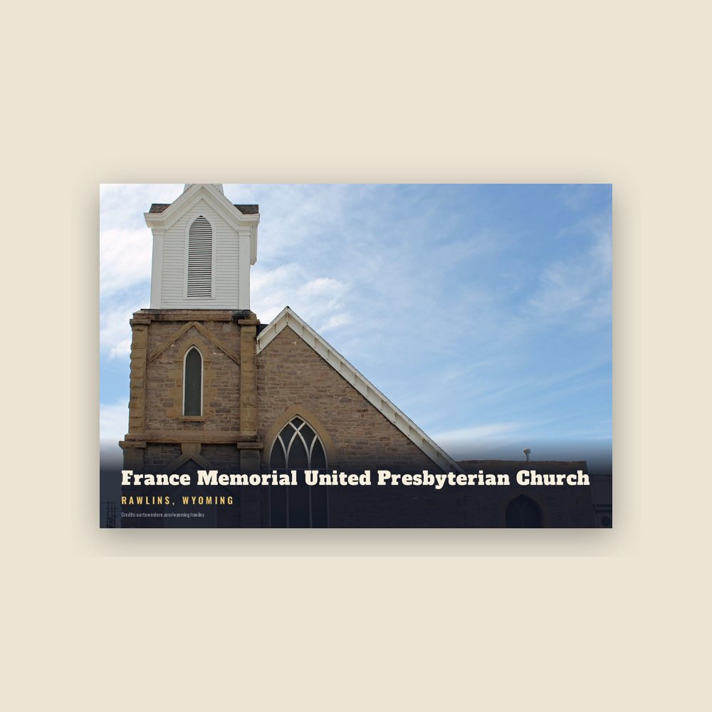 Rawlins France Memorial United Presbyterian Church Postcard