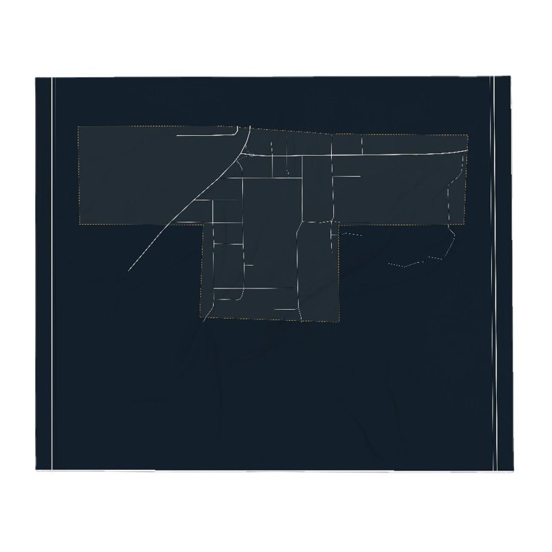 Riverside Street Map Throw Blanket