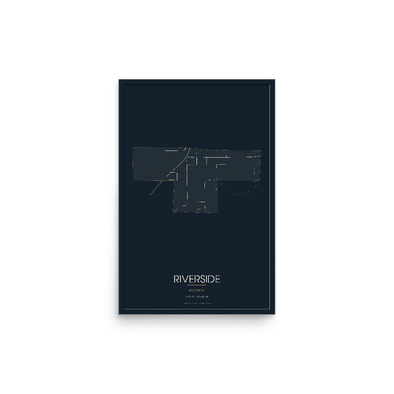 Riverside Street Map Poster · Midnight