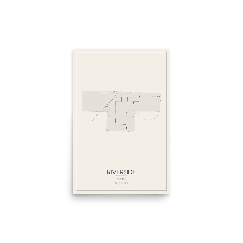 Riverside Street Map Poster · Linen