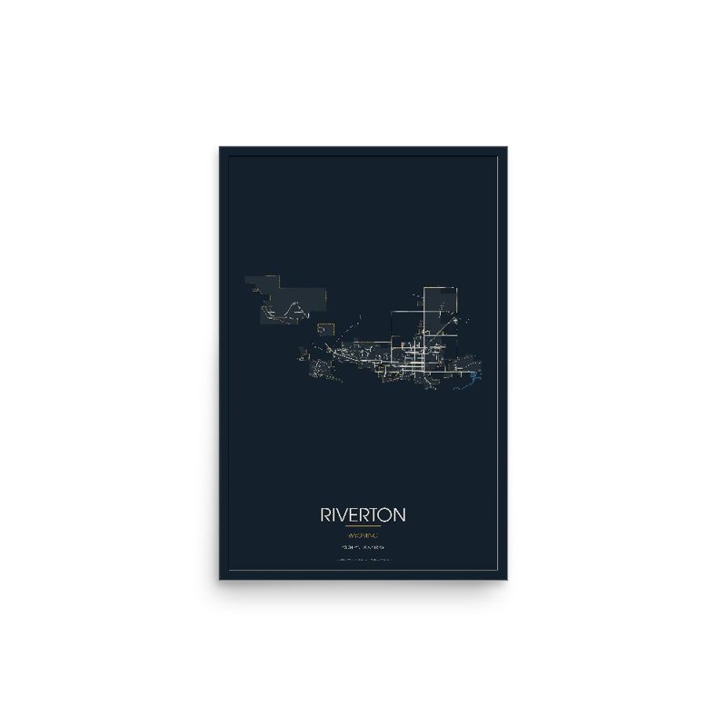 Riverton Street Map Poster · Midnight