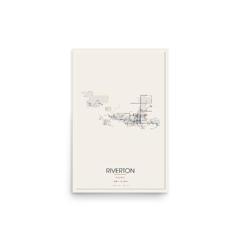 Riverton Street Map Poster · Linen