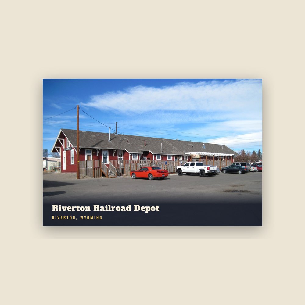 Riverton Riverton Railroad Depot Postcard