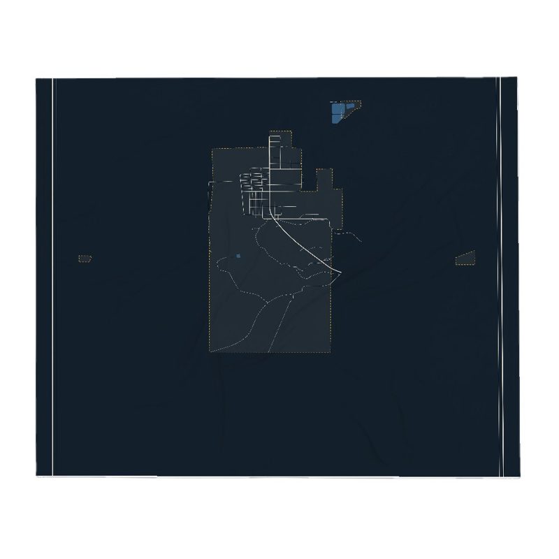 Rock River Street Map Throw Blanket